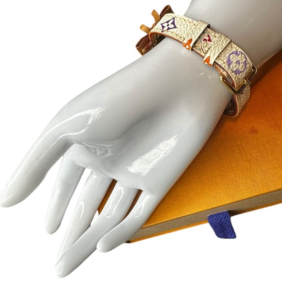 Louis Vuitton × Murakami Leather Monogram ID Bracelet - Picture 3 of 12